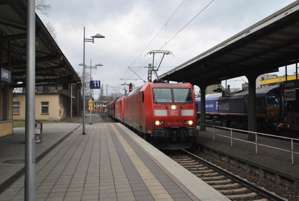 185 010-6, am 10.03.2011  in Lehrte.