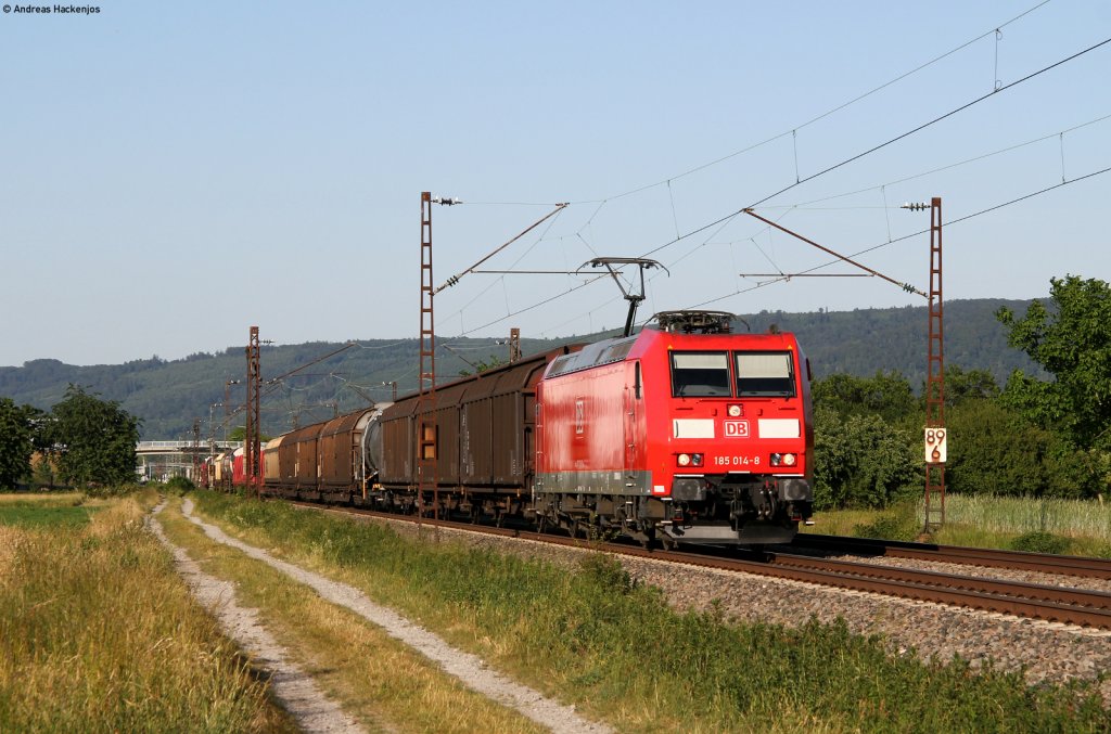 185 014-8 mit einem gemischten GZ bei Malsch 25.5.11