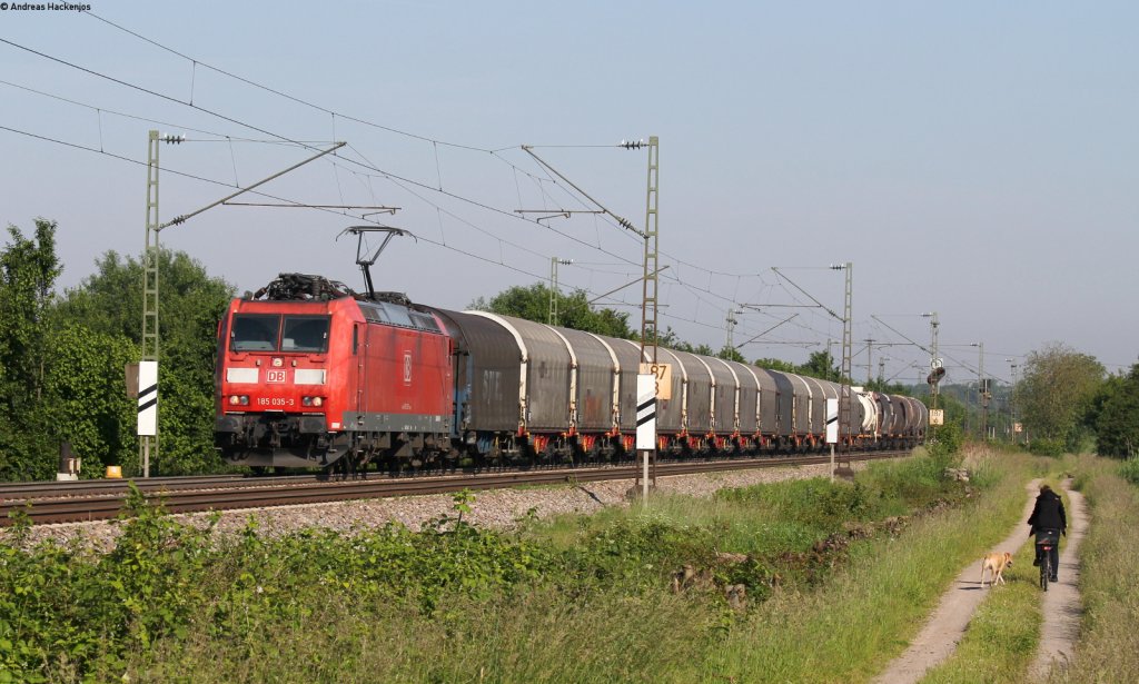 185 035-3 mit einem gemischten GZ bei Kndringen 6.6.13