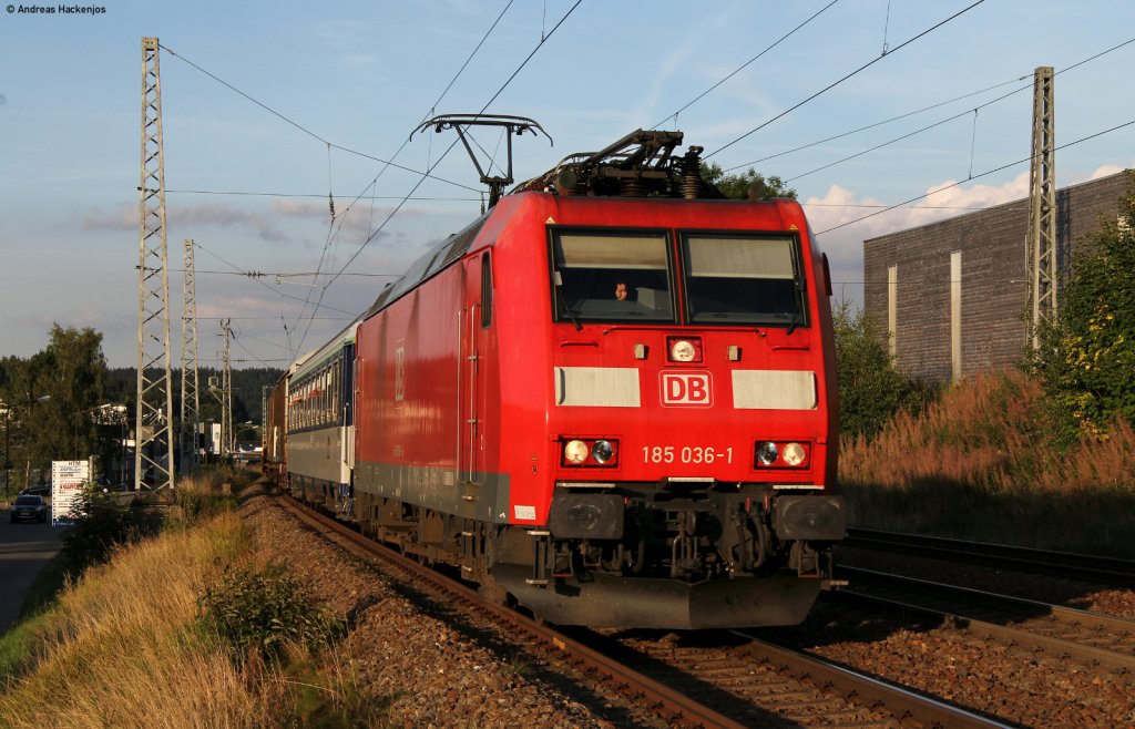 185 036-1 mit dem M 62880 (Donaueschingen-Nimes) in St.Georgen 1.9.11