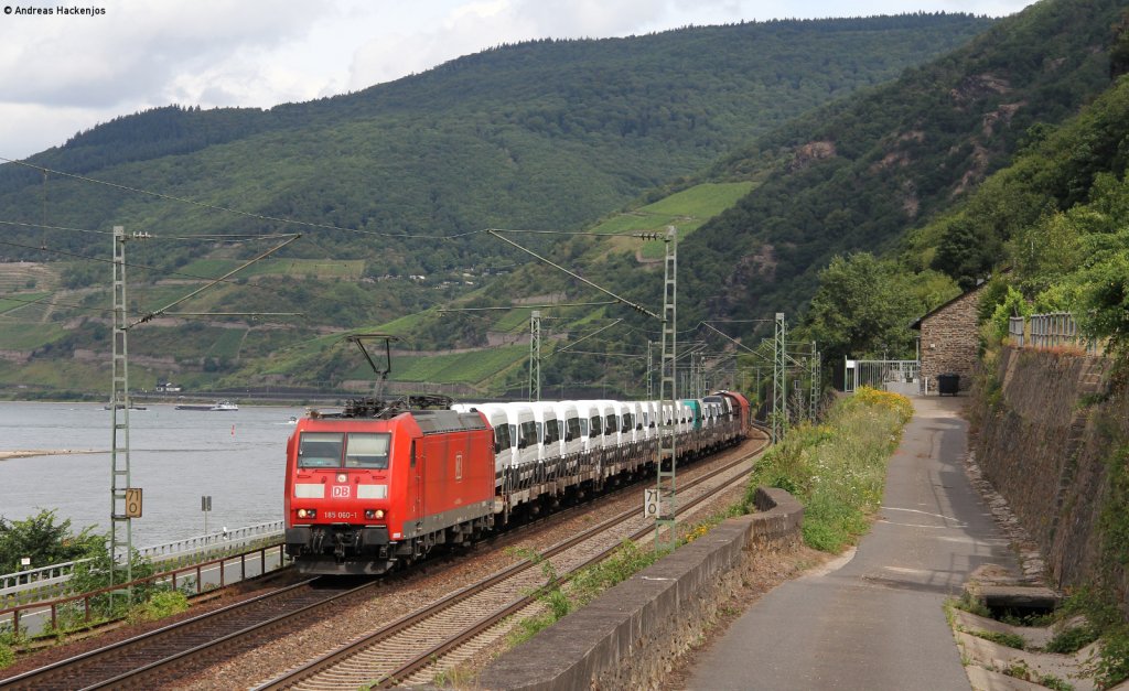 185 060-1 mit einem Mischer bei Assmanshausen 2.8.12