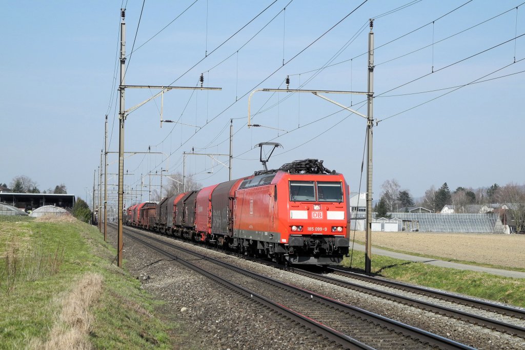 185 099 am 09.03.11 bei Wohlen/Schweiz