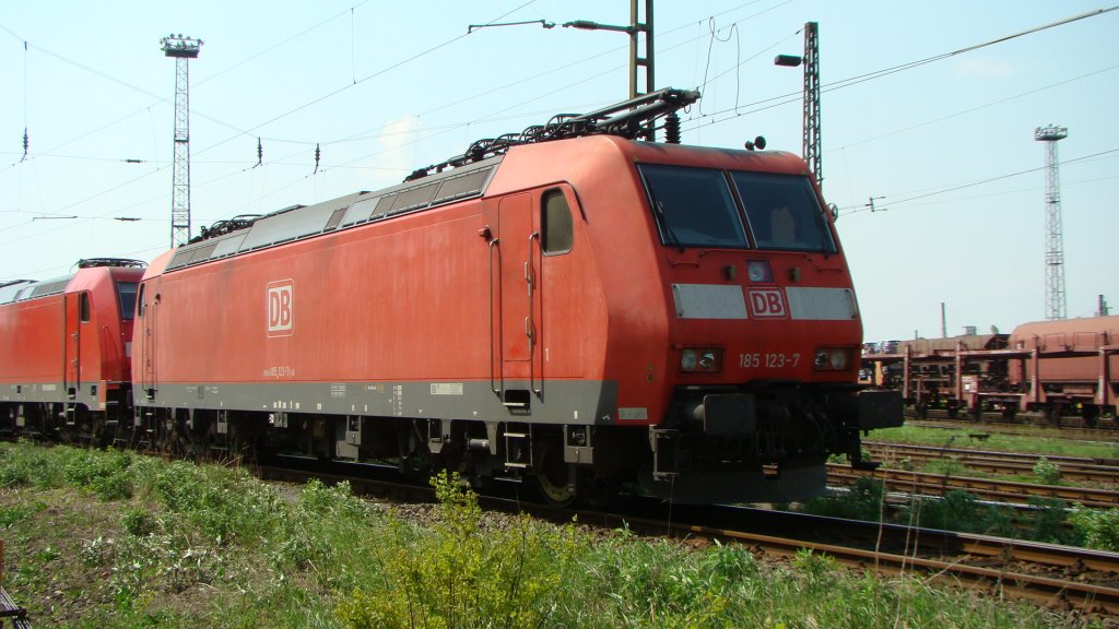 185 123-7 in Leipzig Engelsdorf, 29.04.2011.