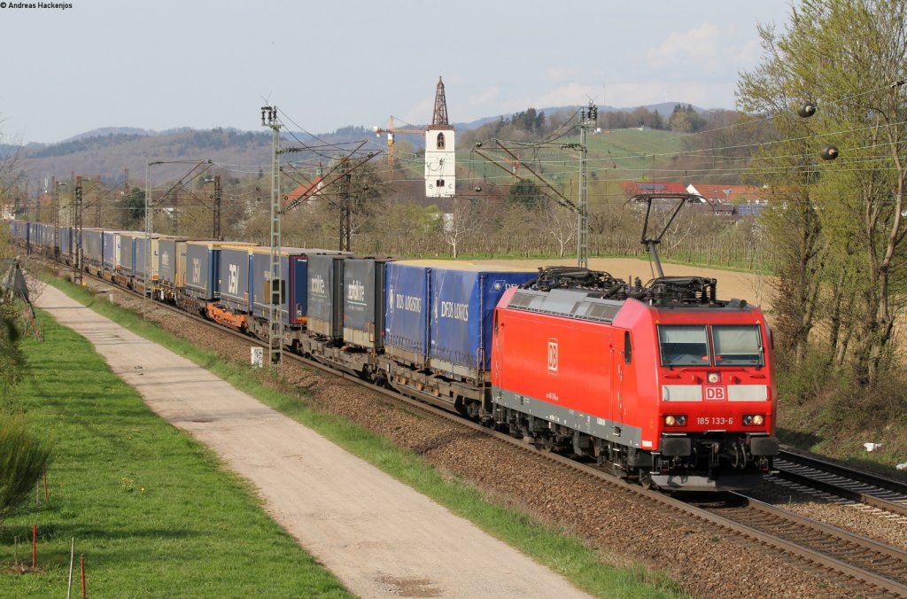 185 133-6 mit einem KV Zug bei Denzlingen 17.4.13