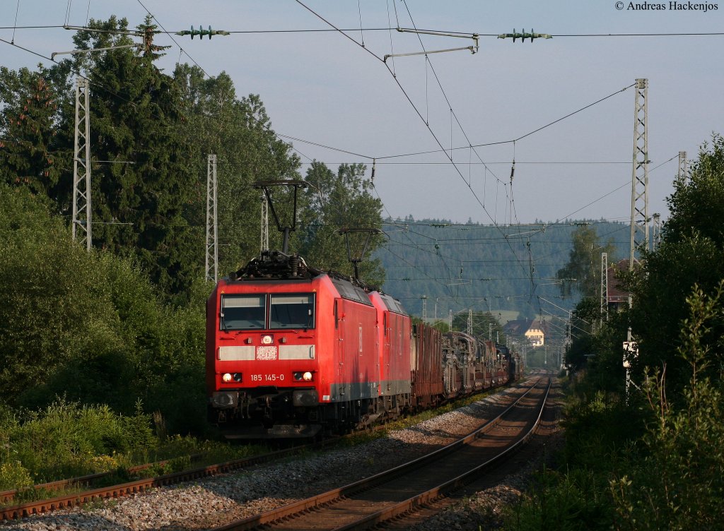 185 145-0 und 035-3 mit dem M***** (****-Immendingen) am B�34 26.6.10