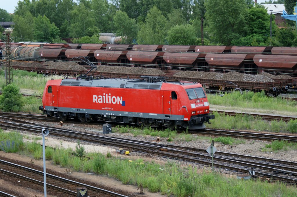 185 161-7 rangiert in Leipzig-Engelsdorf am 13.06.2011