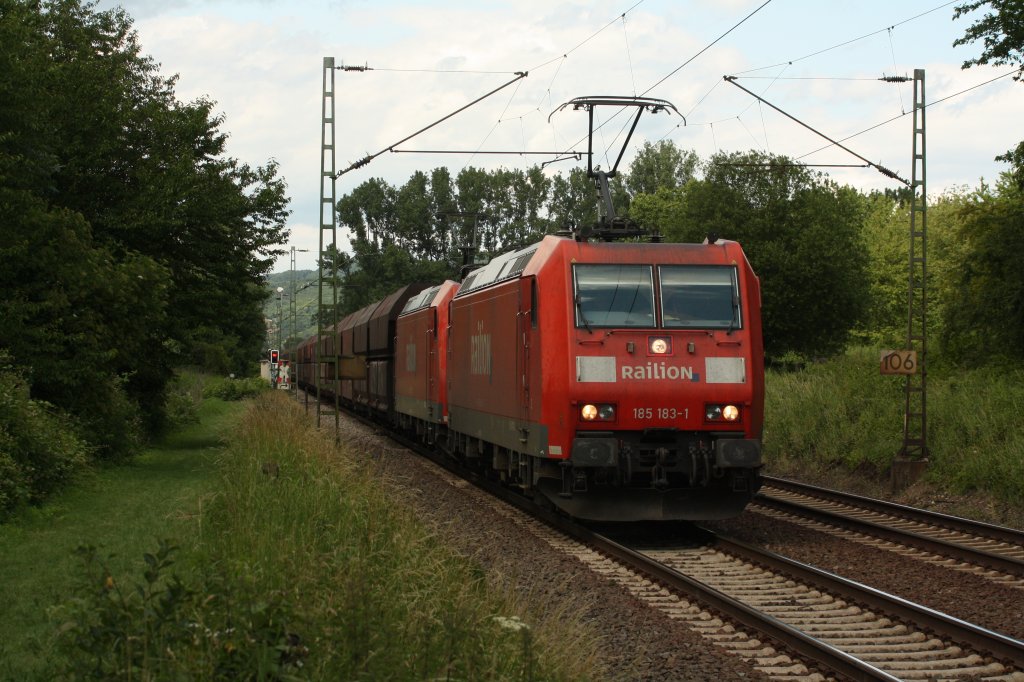 185 183-1 fuhr am 11.06.11 durch Unkel.