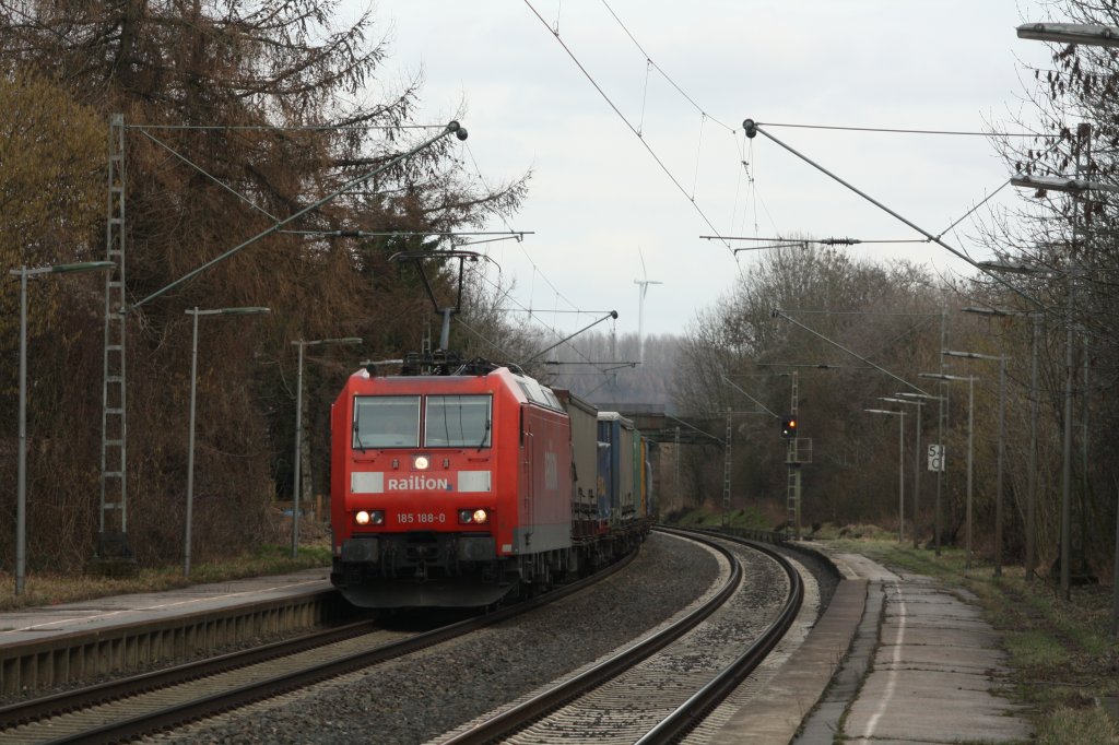 185 188-0 mit Italien KLV in Nothberg am 13.02.2011