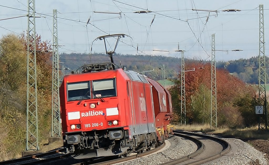 185 206-0 mit einen Gz bei Fulda am 26.10.2011