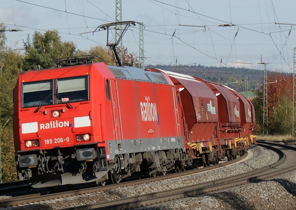 185 206-0 mit einen Gz bei Fulda am 26.10.2011