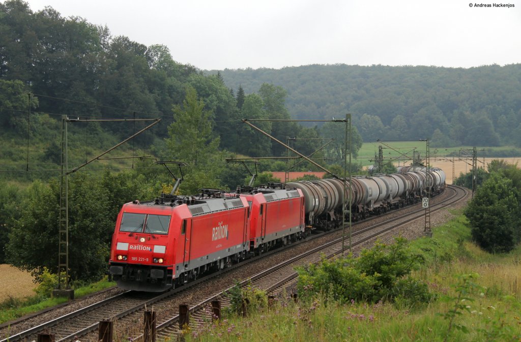 185 221-9 und 314-2 mit einem �ler bei Urspring 28.7.11