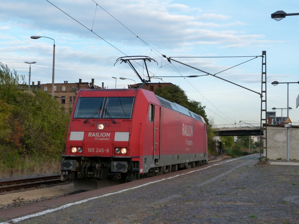 185 245 der DB Railion durchrollt am 17.10.12 Single Dresden Friedrichstadt
