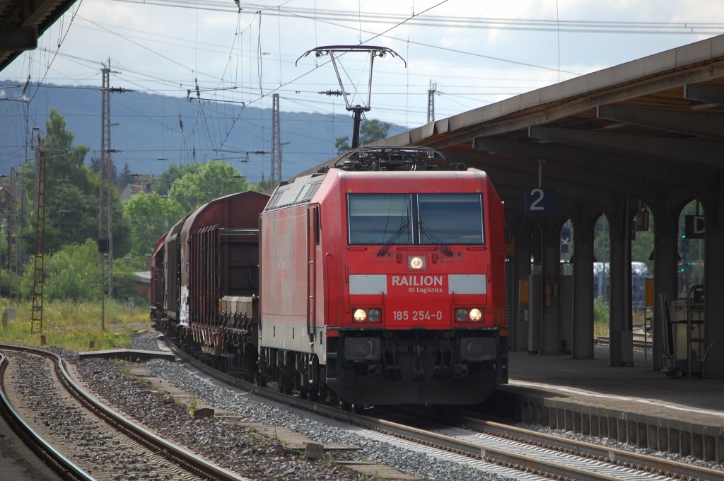 185 254 mit FIR 51826 Mannheim Rbf - Seelze Rbf, am 23.07.2011 durch Kreiensen