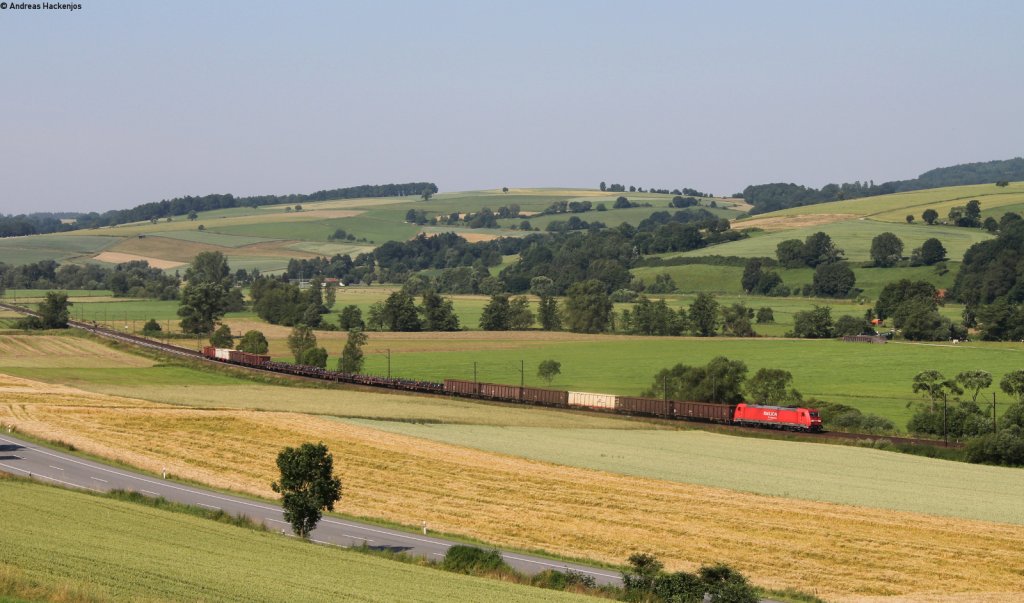 185 267-2 mit einem  Mischer  bei Neukirchen 9.7.13