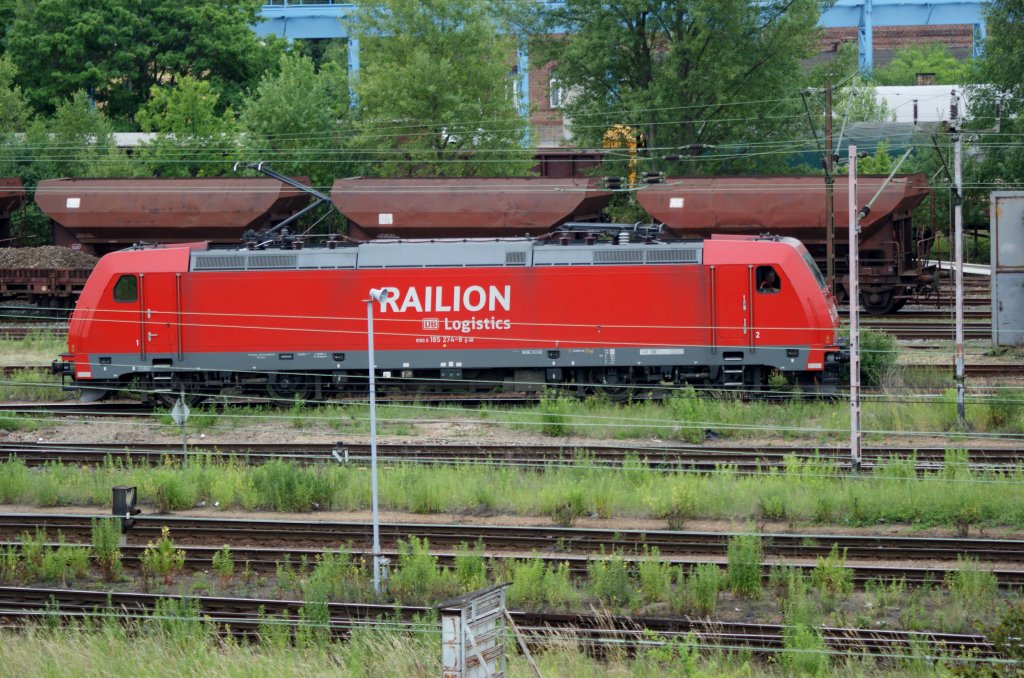 185 274-8 rangiert in Leipzig-Engelsdorf am 13.06.2011