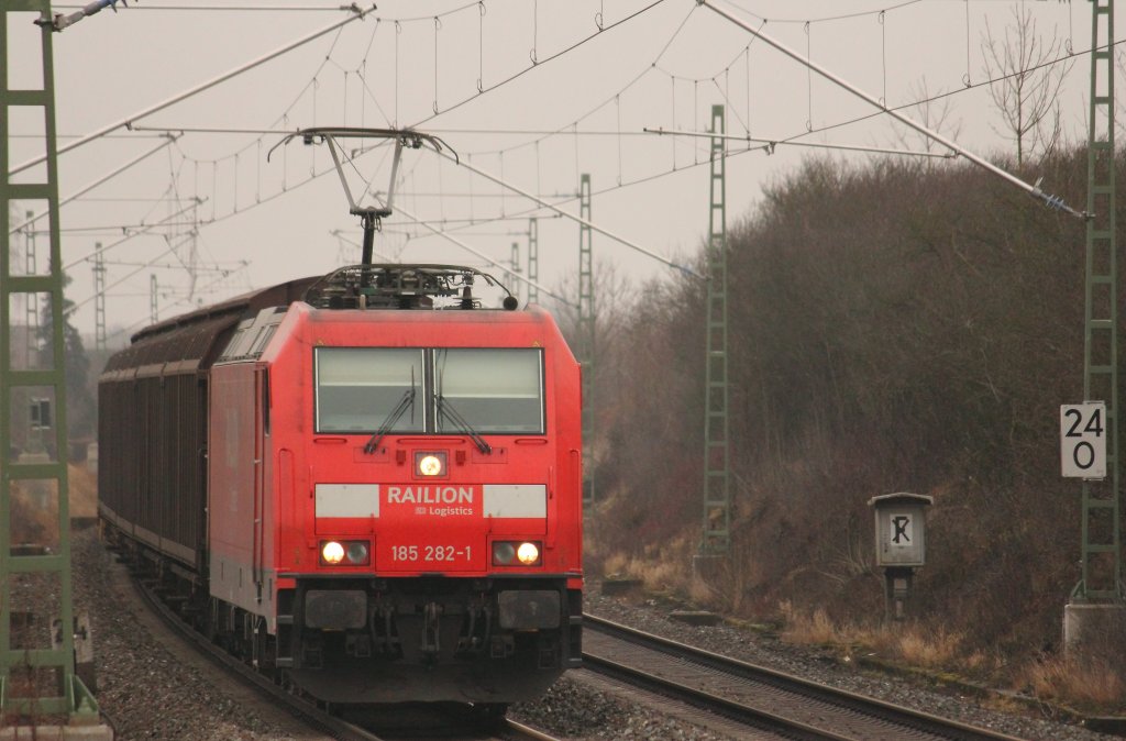 185 282-1 Railion kurz nach Staffelstein am 29.02.2012.