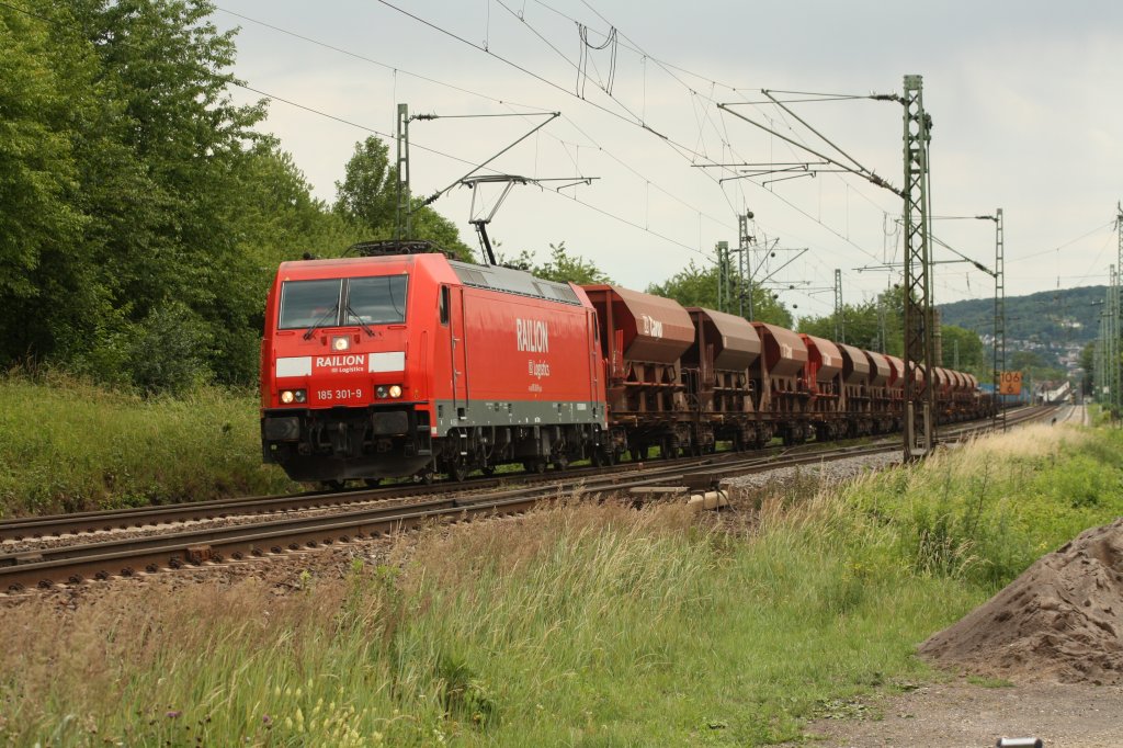 185 301-9 fuhr am 11.06.11 durch Unkel.