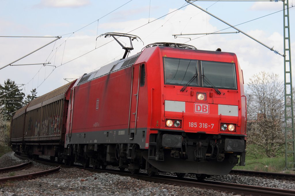 185 316-7 DB bei Redwitz am 28.04.2012