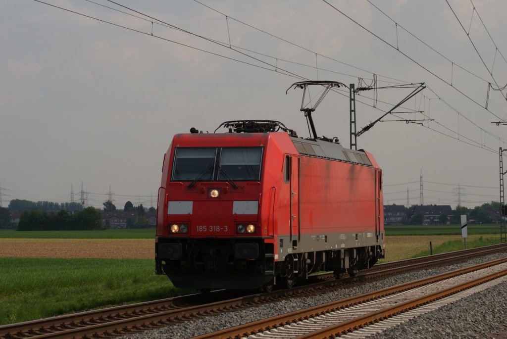 185 318-3 als Lz in Neuss-Allerheiligen am 30.04.2011