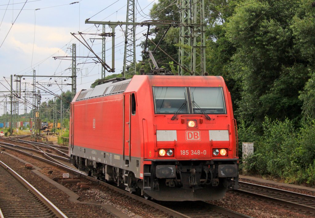185 348-0 als LZ in HH-Harburg, aufgenommen am 31.7.13.