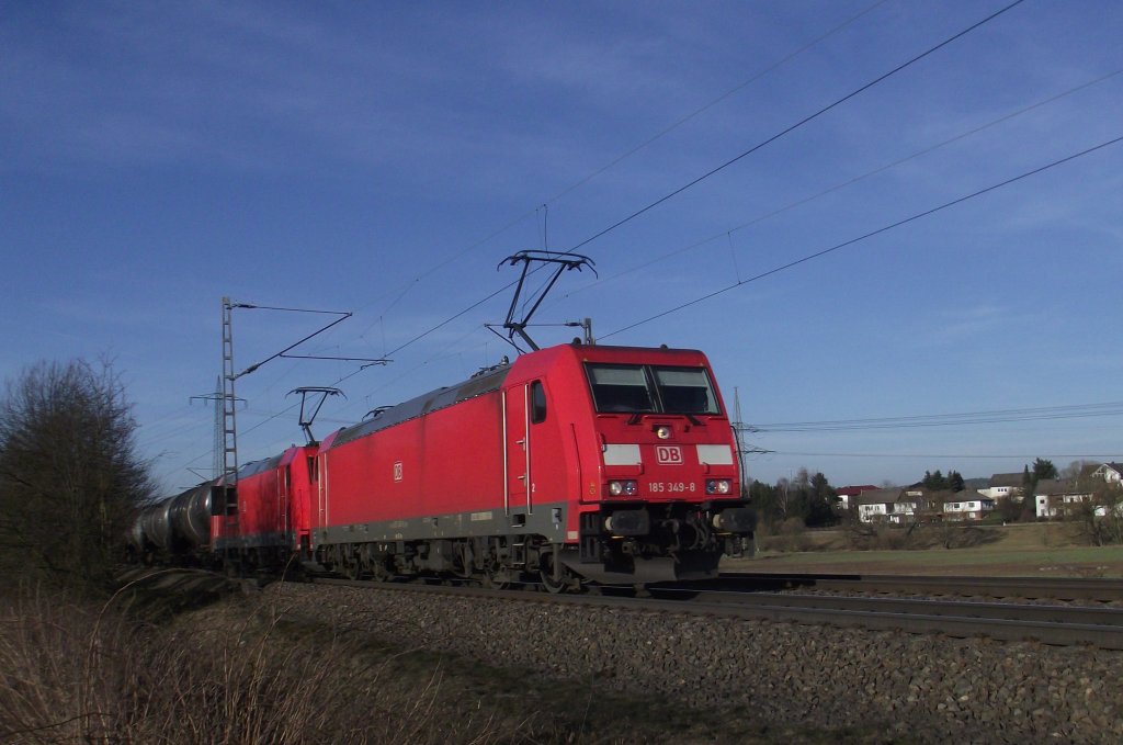 185 349-8 auf dem Weg gen Süden. 07.02.11