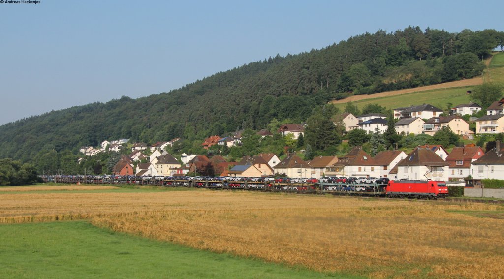 185 369-8 mit einem Autozug bei Friedlos 9.7.13