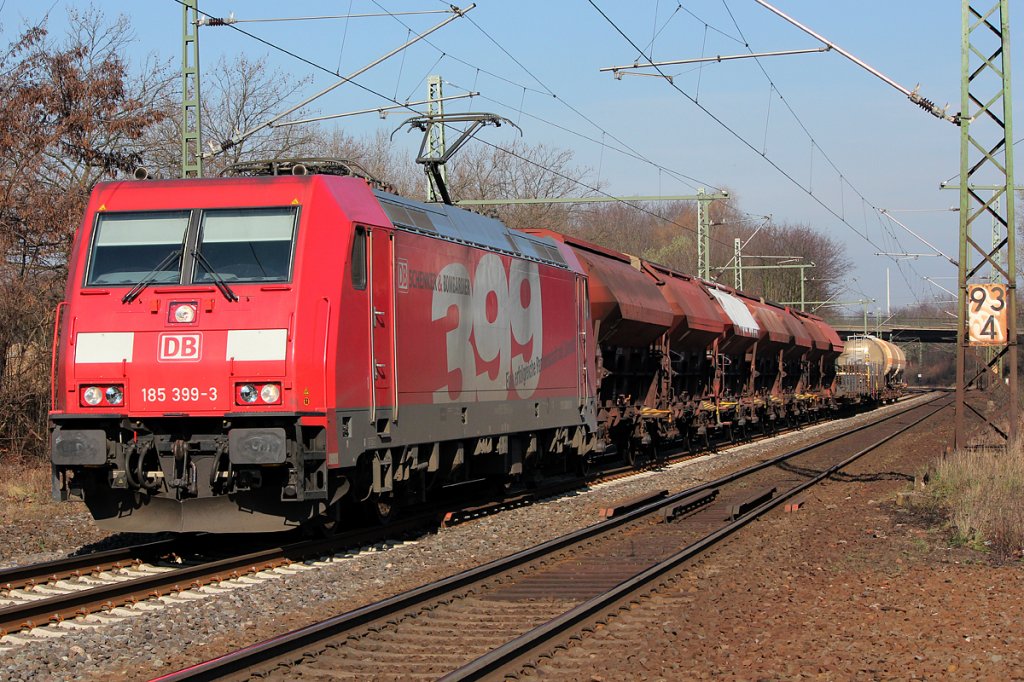 185 399-3 am Morgen in Bonn Oberkassel am 20.03.2012 