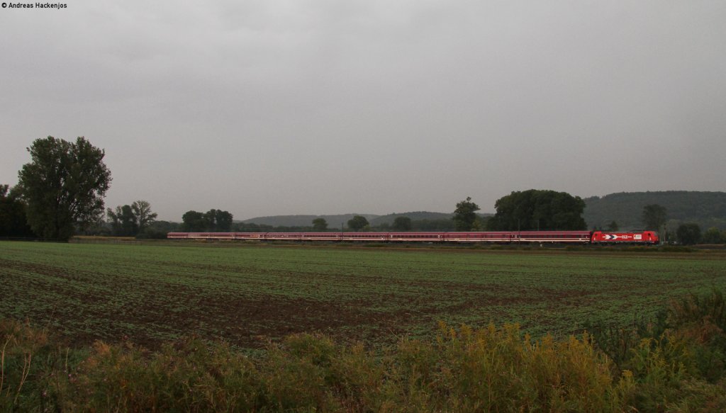 185 5** mit dem DPF 13491 (Osnabrck Hbf-Lourdes) bei Weingarten 11.9.12