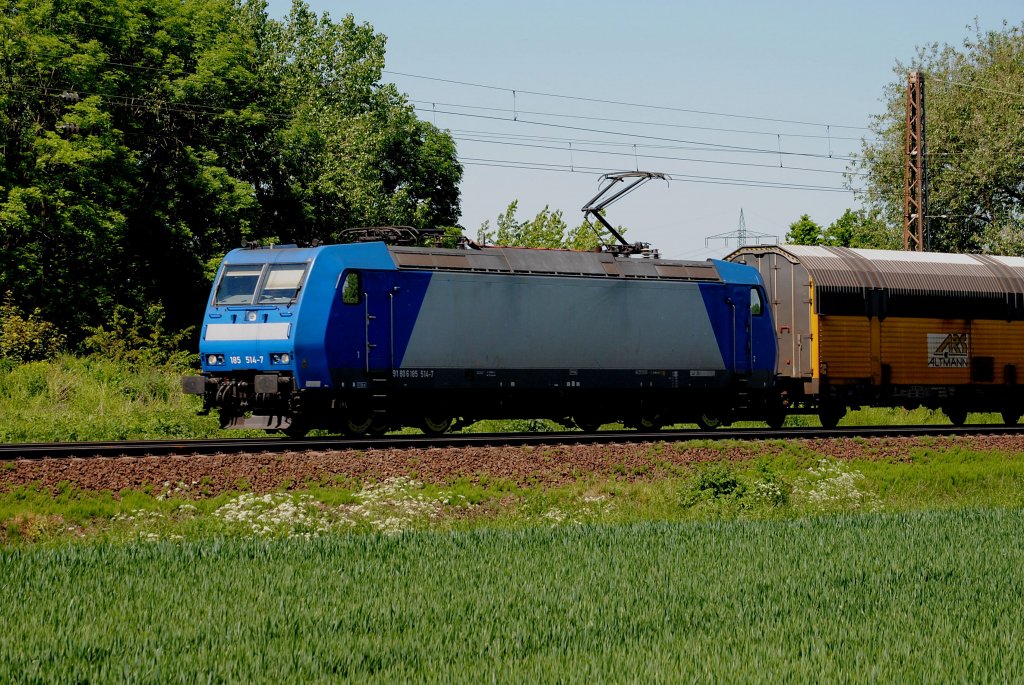 185 514-7 ohne Werbung  am 03.06.2010 bei R�ssing