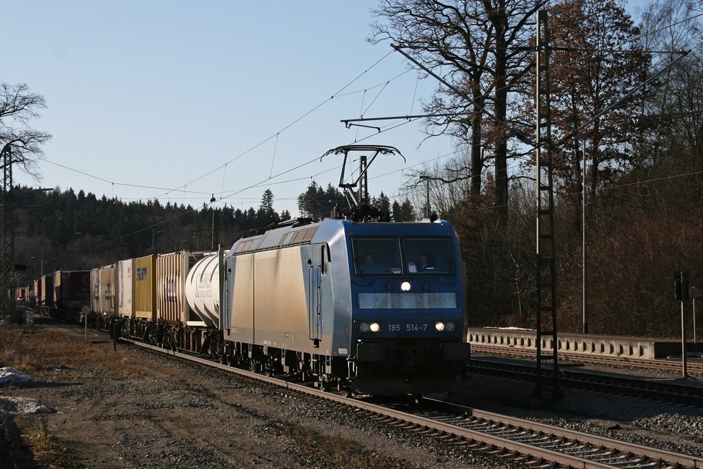 185 514 mit DGS 43100 am 27.02.2010 in Aling. Gru an den Tf!