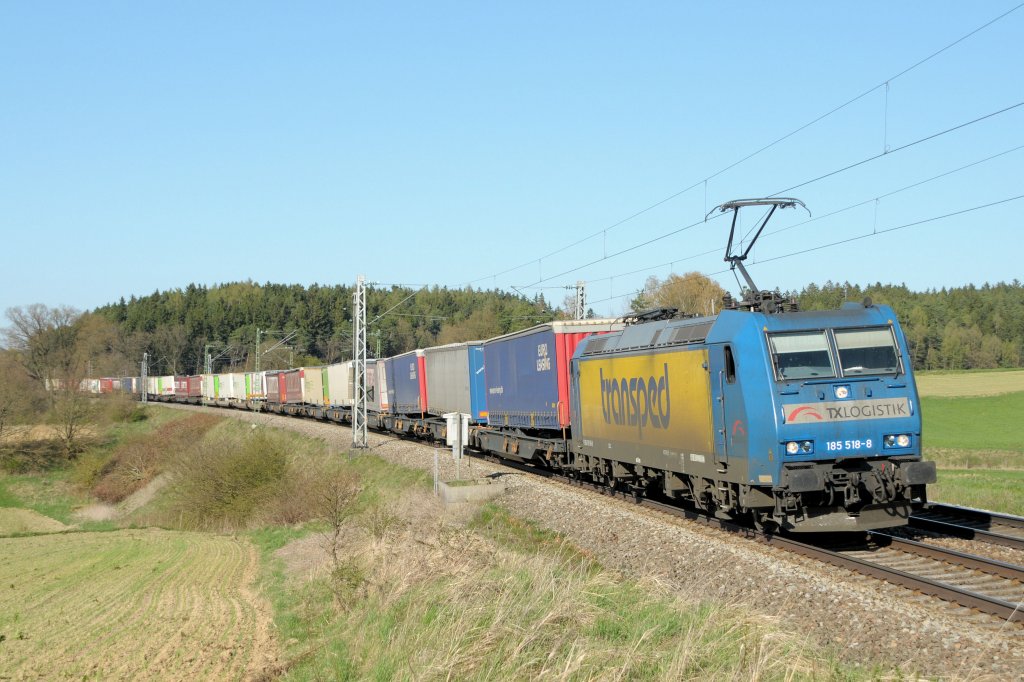 185 518 am 09.04.11 kurz vor Paindorf/Petershausen