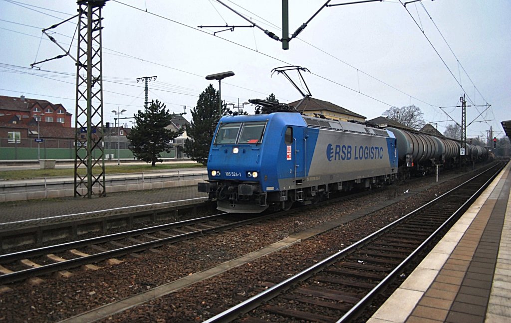 185 526-1, in Lehrte am 14.02.2011.