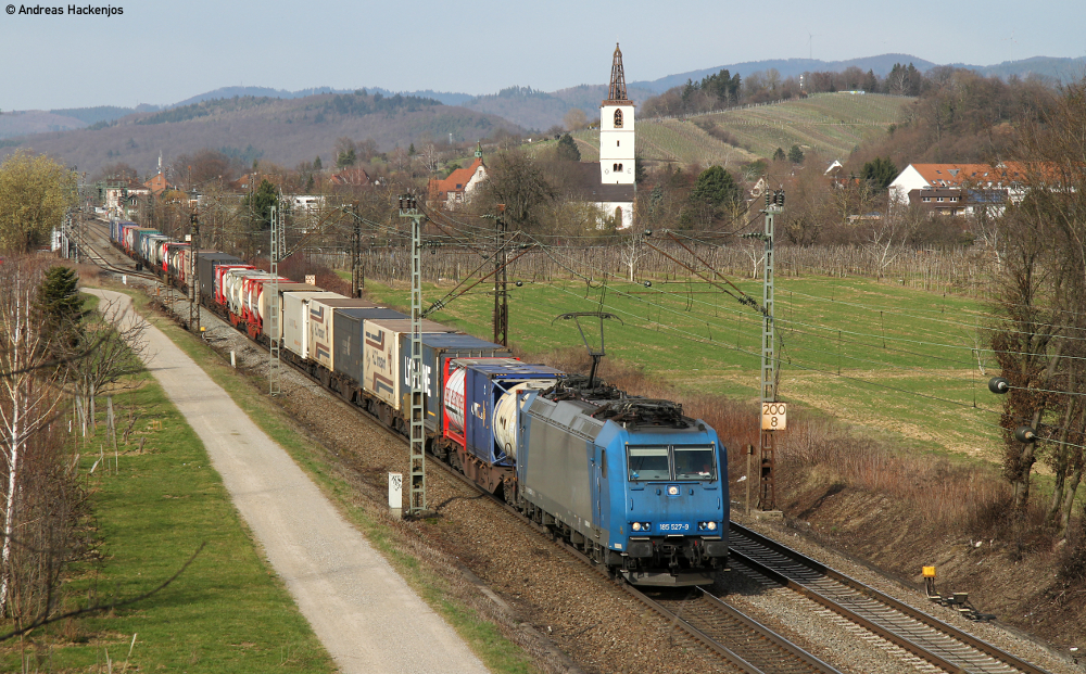 185 527-9 mit einem KLV bei Denzlingen 17.3.12.
