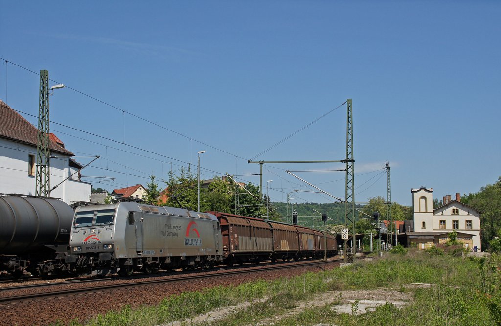 185 531-1 (TXL) mit DGS 48803 Rostock Seehafen - Treviso Scalo Motta in Bad Ksen. 20.05.12