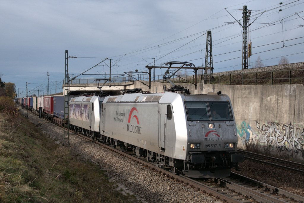185 537 & 540 am 10.11.12 am Abzweig Waldtrudering M�nchen