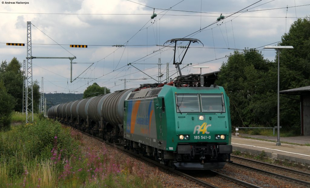 185 541-0 mit dem umgeleiteten DGS 48672 (R�mlang-Offenbrug Gbf) in St.Georgen 4.8.11