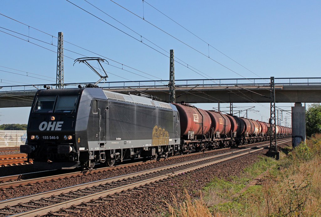 185 546-9 der OHE bei Porz(Rhein) am 08.09.2012