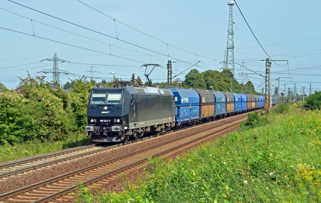 185 547 zog am 23.08.11 einen Kokszug durch Ahlten Richtung Hannover.