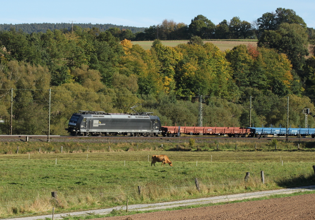 185 556 mit Gterzug am 30.09.12 bei Hermannspiegel 