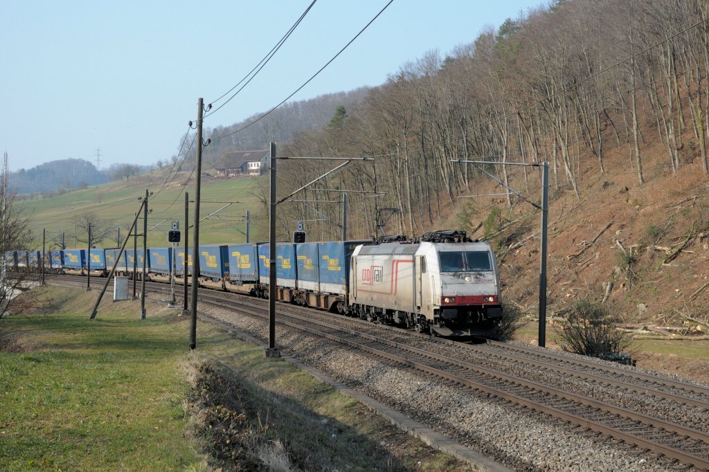 185 578 am 08.03.11 zwischen Gelterkinden und Tecknau (CH)
