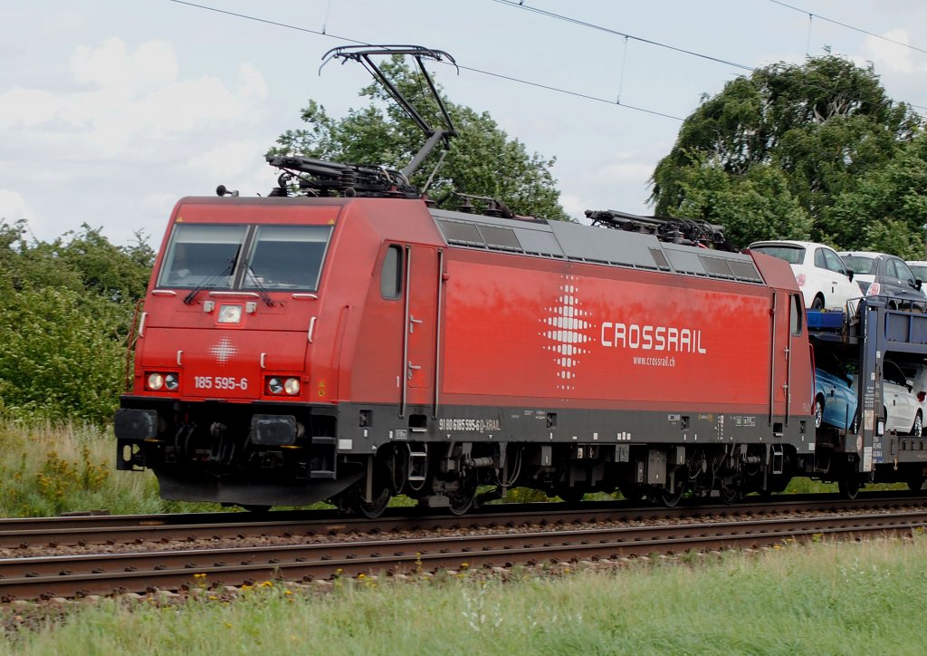 185 595-6 Crossrail am 23.07.2011 bei Woltorf 
