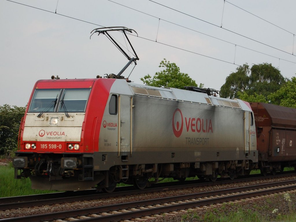 185 598-0 Veolia am 28.05.2010 bei Woltorf
