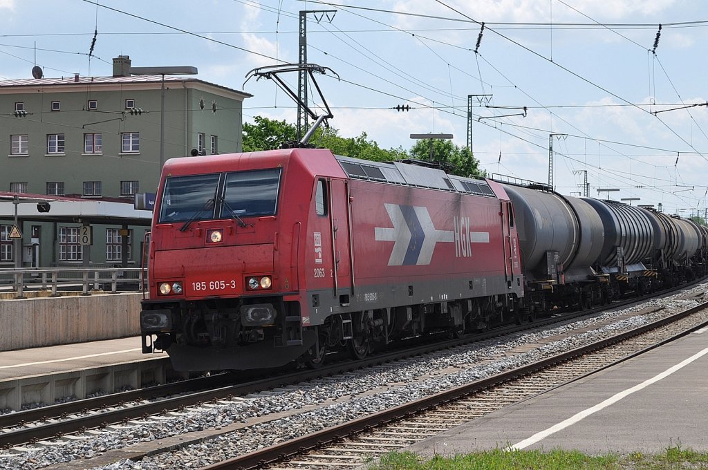 185 605 in Augsburg-Oberhausen am 25.05.2010 

