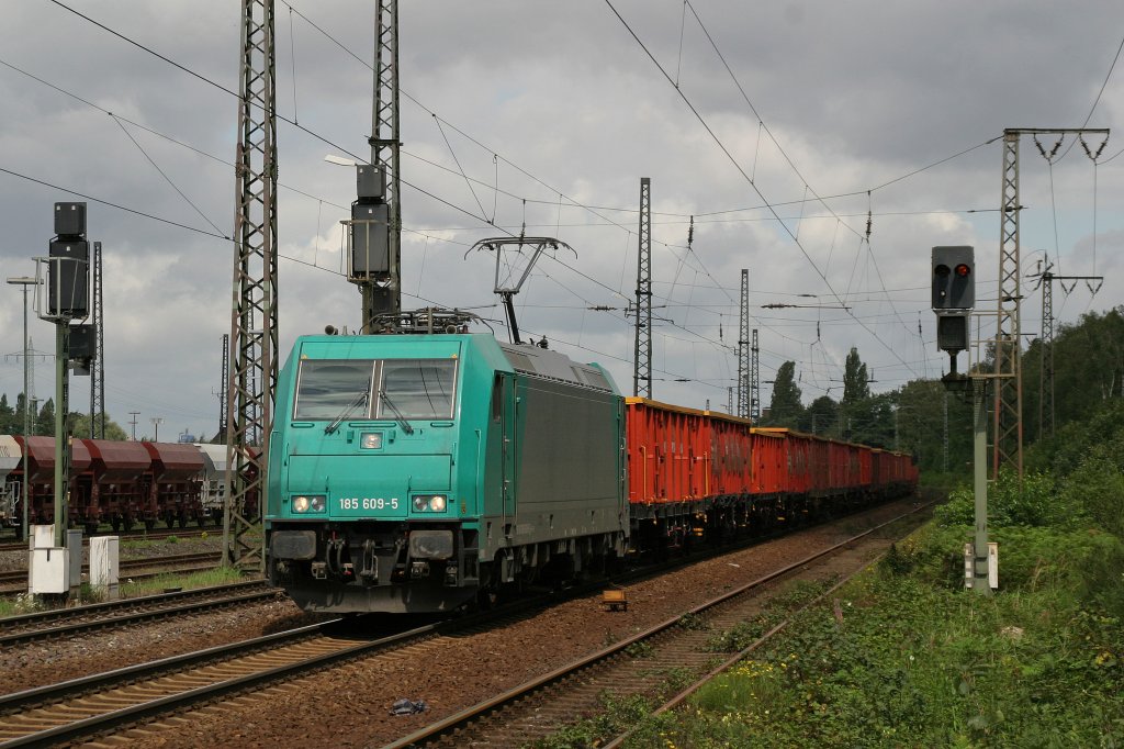 185 609 i.e. RAN am 8.9.11 mit Gz in Duisburg-Bissingheim