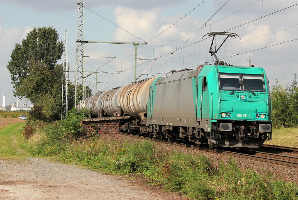 185 611-1 mit KeWa in Porz Wahn am 23.09.2011
