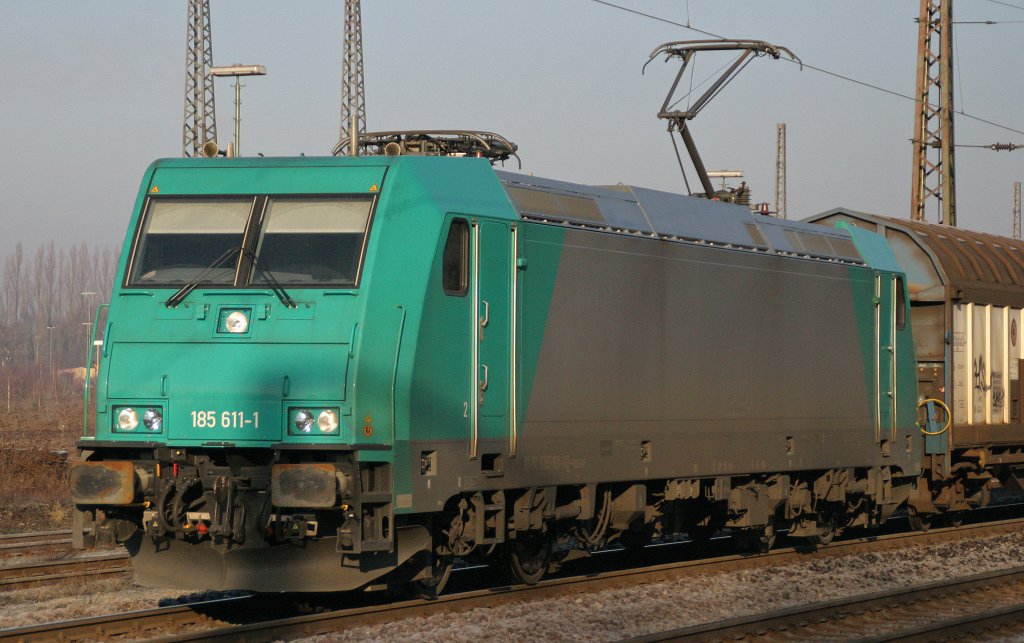 185 611 durchfhrt am 29.1.11 Duisburg-Bissingheim