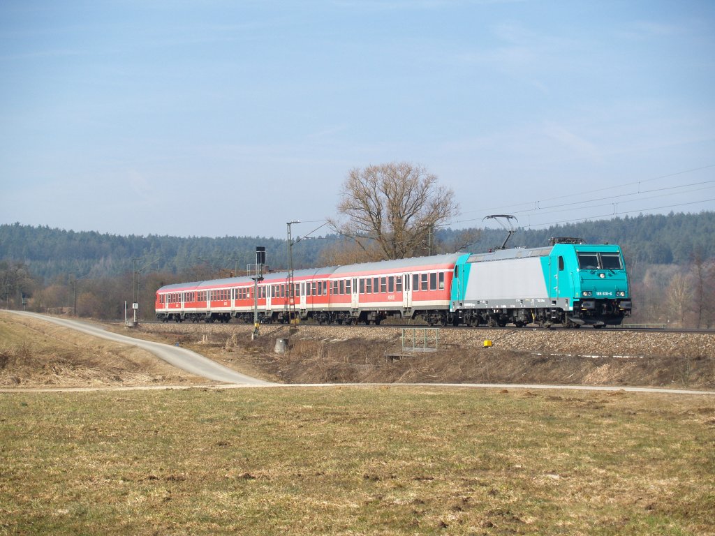 185 618 am 5.03.2011 unterwegs bei Plling