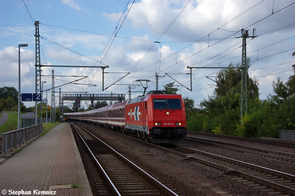 185 631-9 Alpha Trains f�r HGK - H�fen und G�terverkehr K�ln AG [HGK 2066] mit dem M�ller-Touren Sonderzug nach Halle/Pei�en in Niederndodeleben und fuhr in Magdeburg weiter. 28.09.2012