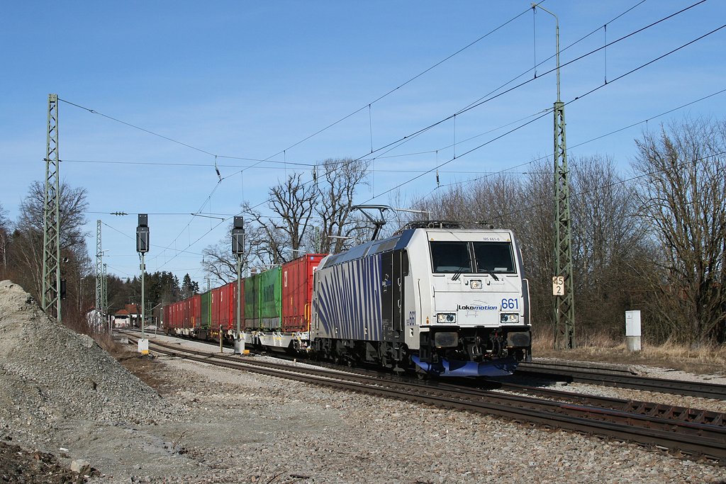 185 661 mit DGS 43117 am 27.02.2010 in A�ling.