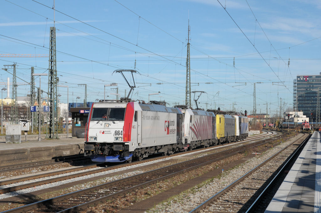 185 664 & 666 & ES64 F4-004 & 139 177 am 14.11.10 an M�nchen Ost